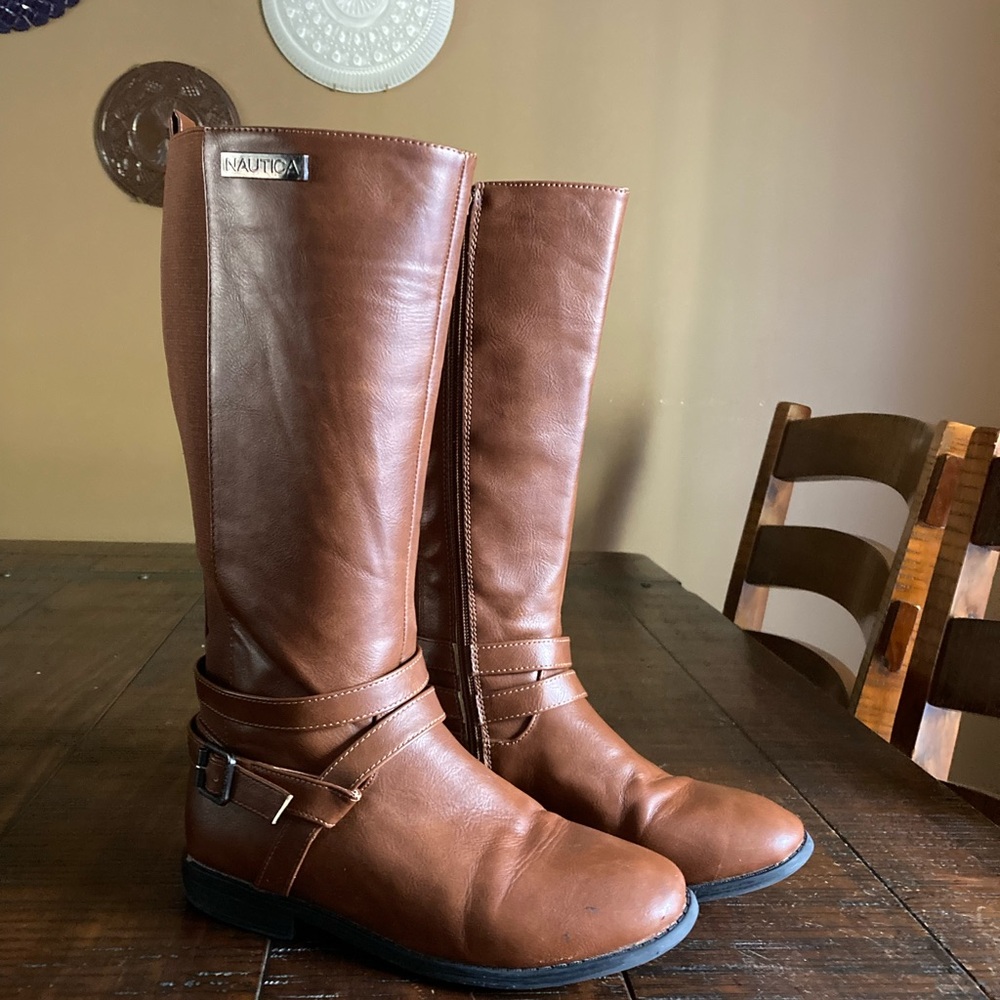 Nautica Brown Leather Boots
